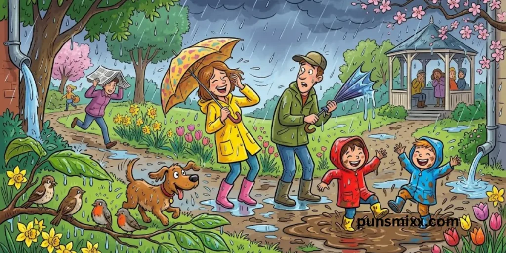 Jokes about April showers