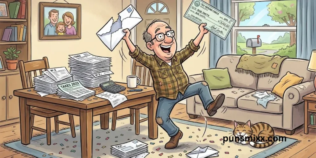 Taxation jokes about tax refunds