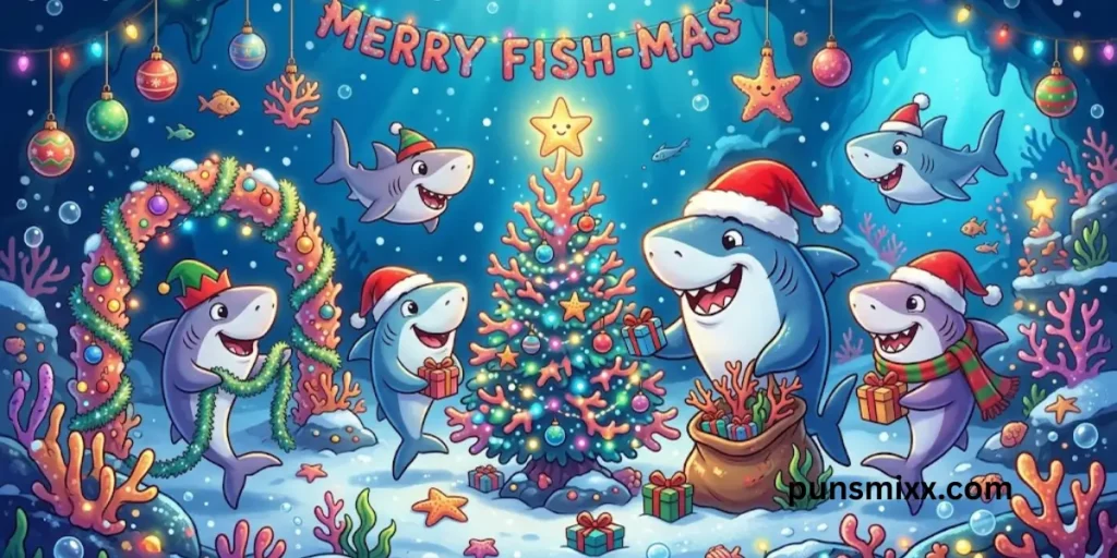 Christmas shark puns