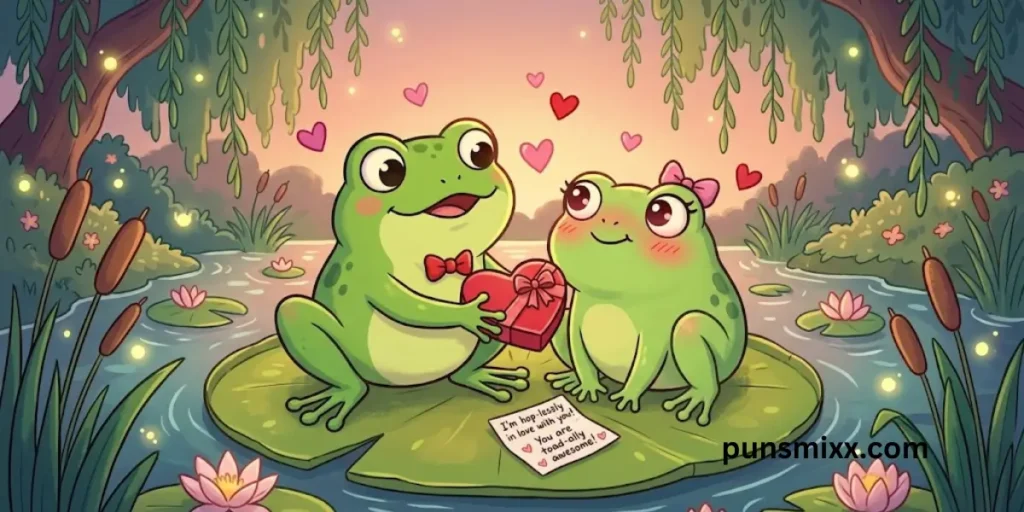 Valentines frog puns